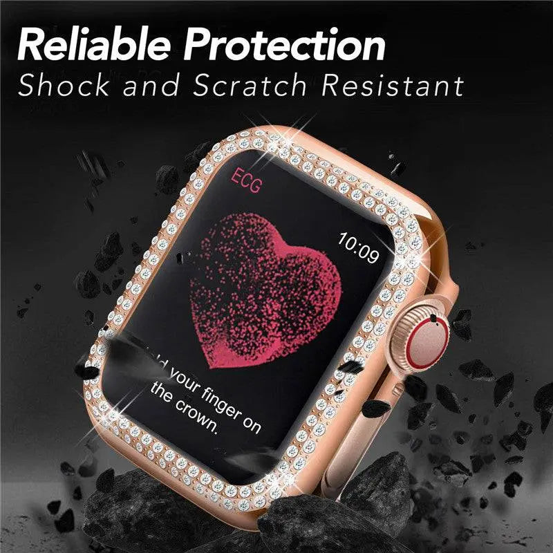 Embellished Steel Band + Protective Case Set for Apple Watch Series (38mm–44mm) – Coordinated Finish | Thomler