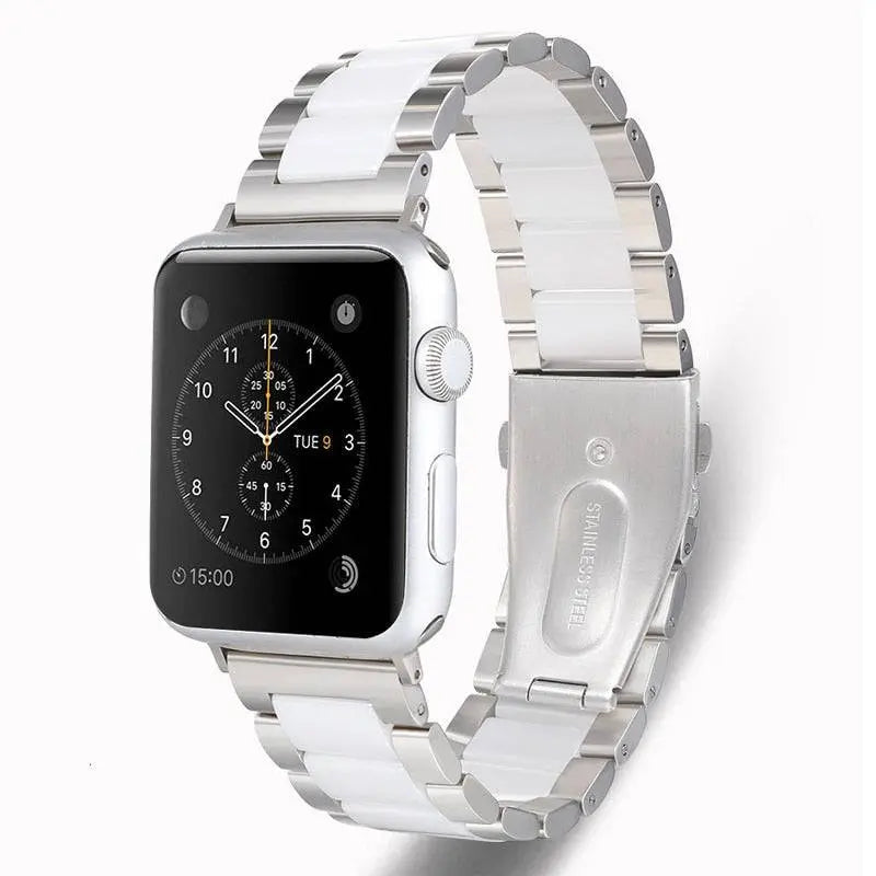 Metal & Ceramic Smartwatch Wristband – Compatible with Apple Watch Series 10/11/12 (38-46mm) & Ultra (49mm) | Thomler