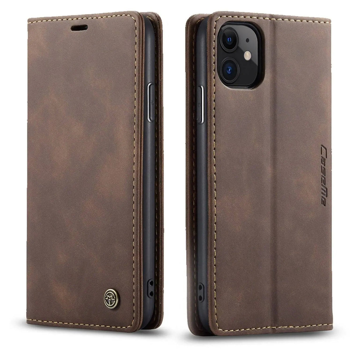 Folio Wallet iPhone Case – Leather-Finish Cover with Card Slots for iPhone 11, 11 Pro & Pro Max – Protective Edge Cover, Camera Cutout & | Thomler