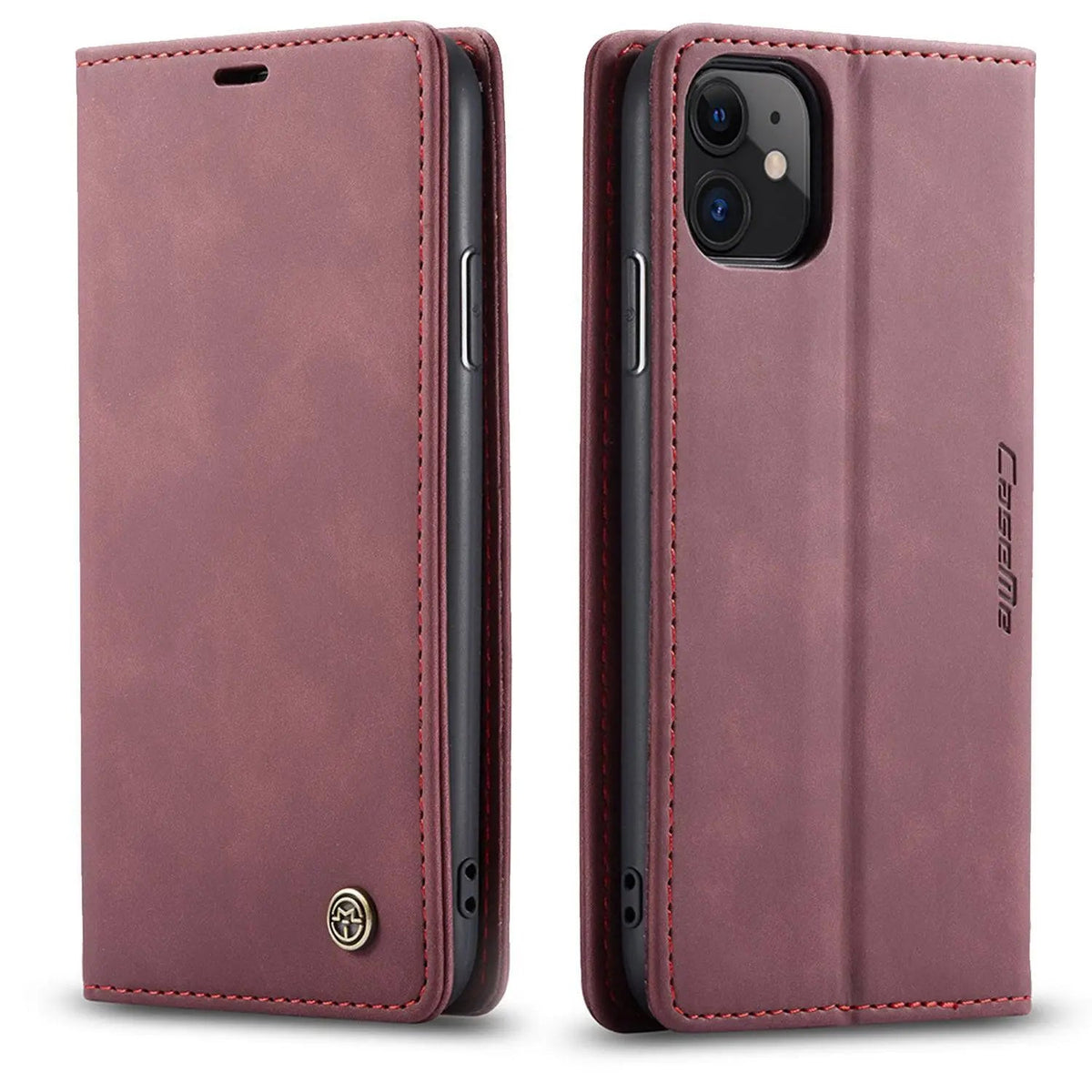 Folio Wallet iPhone Case – Leather-Finish Cover with Card Slots for iPhone 11, 11 Pro & Pro Max – Protective Edge Cover, Camera Cutout & | Thomler