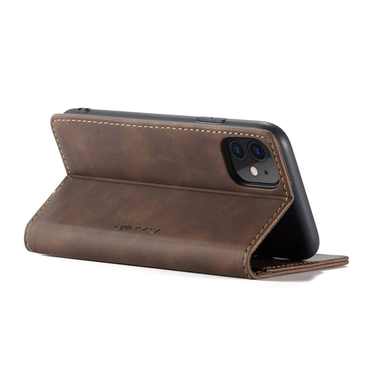 Folio Wallet iPhone Case – Leather-Finish Cover with Card Slots for iPhone 11, 11 Pro & Pro Max – Protective Edge Cover, Camera Cutout & | Thomler