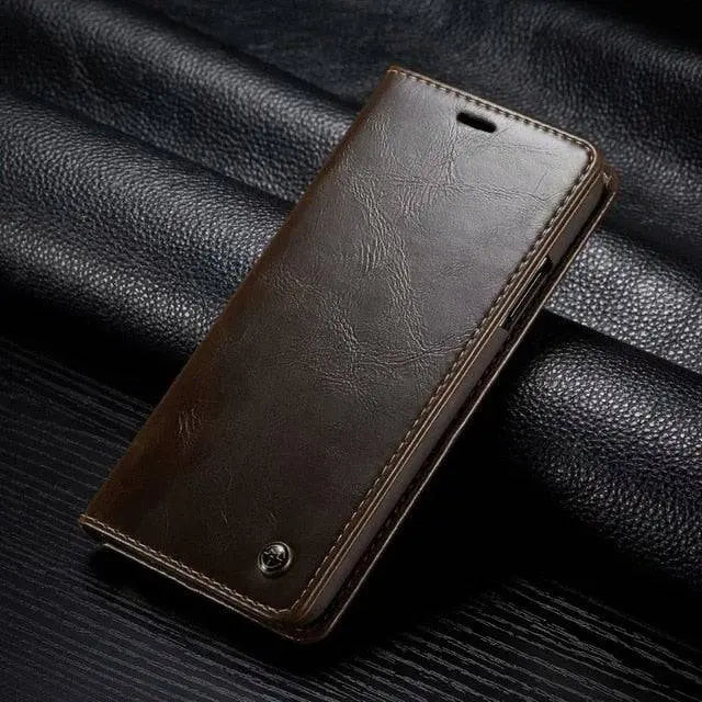 iPhone Leather Case – Fitted Shell with Raised Edges, Camera Protection & Everyday Grip for iPhone 7-11 Series | Thomler