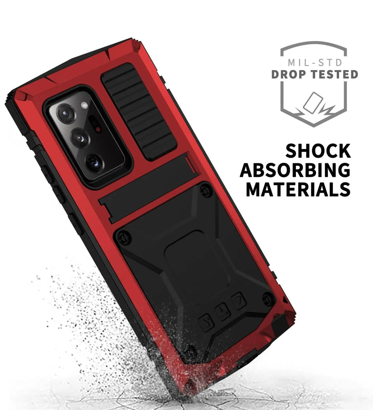 Heavy-Duty Aluminum Galaxy S21 Case with Tempered Glass Screen – Kickstand & 360° Drop Protection | Thomler