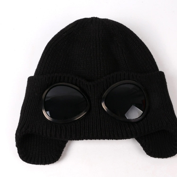 Aviator Winter Hat with Goggles – Unisex Fleece-Lined Bomber Cap for Cold Weather | Thomler