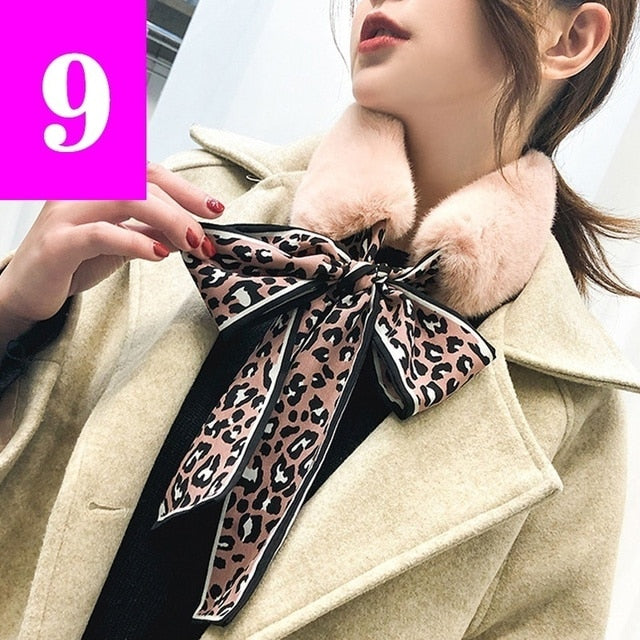 Fluffy Faux Fur Collar Scarf with Pom-Pom Accents for Women | Thomler