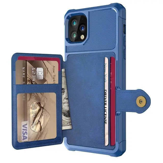 Folio Card Wallet Case with Leather-Look Texture for iPhone 12 Series – Fitted Edge Protection, Raised Camera Guard, Precise Button and | Thomler