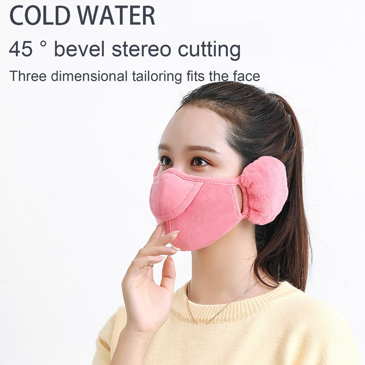 Fleece Ear Warmer Headband with Face Guard - Winter Neck Gaiter for Outdoor Sports & Cold Weather Protection | Thomler