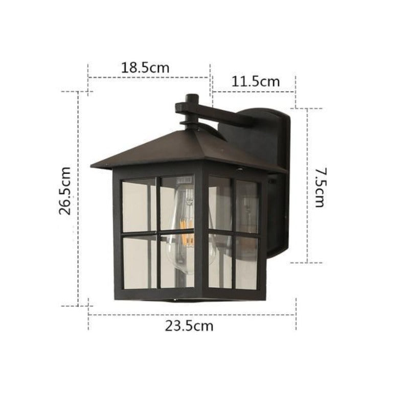 Metal Outdoor Wall Sconce with Weather-Resistant Housing for Patio & Yard Illumination | Thomler