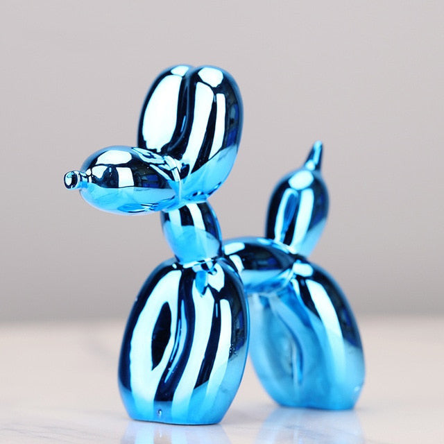 Resin Balloon Dog Sculpture – Modern Pop Art Figurine for Shelf, Desk & Home Decor in 3 Sizes | Thomler