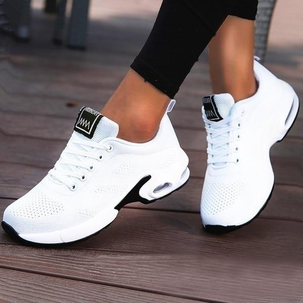 Women's Cushioned Platform Walking Shoes | Shock-Absorbing Orthopedic Sneakers with 1.6 in Lift | Breathable Mesh Athletic Footwear for | Thomler