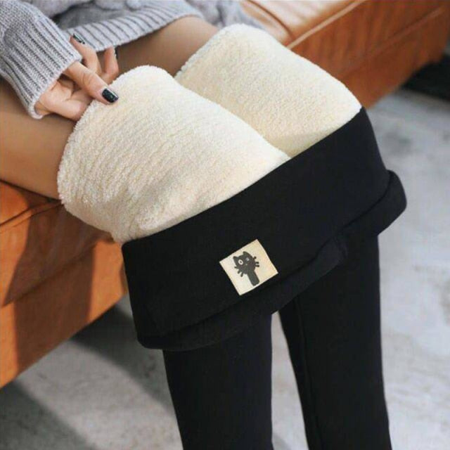 Fleece-Lined High-Waist Leggings for Women – Thermal Insulated Stretchy Pants for Cold Weather & Active Wear | Thomler