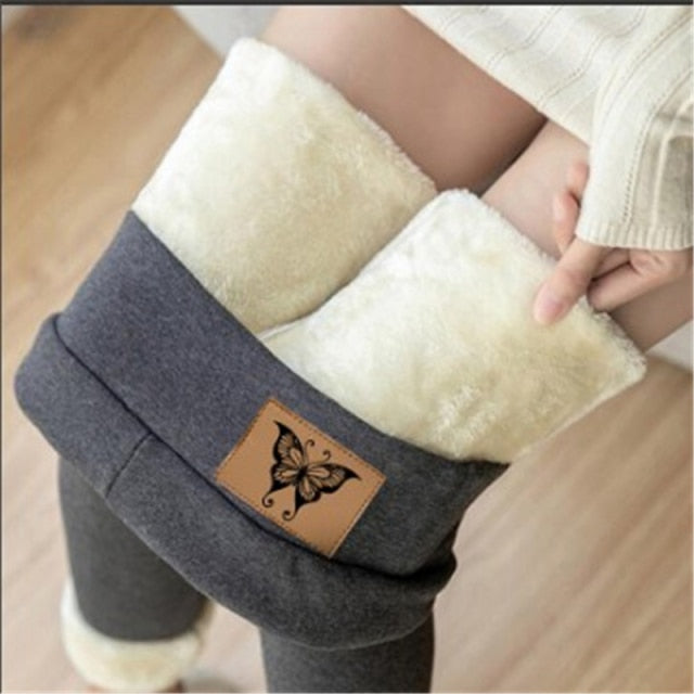 Fleece-Lined High-Waist Leggings for Women – Thermal Insulated Stretchy Pants for Cold Weather & Active Wear | Thomler