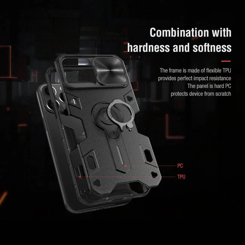 Aluminum Phone Case with Ring Stand for iPhone 13 Series – Camera Guard & Kickstand | Thomler