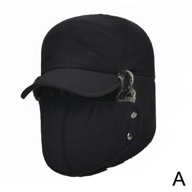 Fleece-Lined Trapper Hat with Detachable Face Mask – Windproof Full Coverage Winter Beanie for Skiing, Snowboarding & Cold Weather | Thomler
