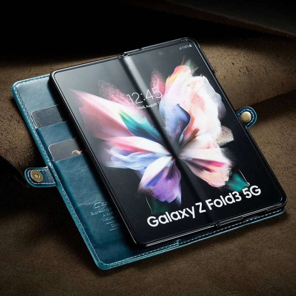 Folio Wallet Case for Samsung Galaxy Z Fold 3 – Genuine Leather Cover with Card Slots for Samsung Z Fold 3 5G – Full Protection Phone Pouch | Thomler