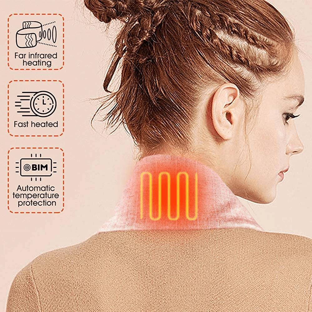 USB Heated Fleece Neck Warmer with 3 Temperature Settings | Thomler