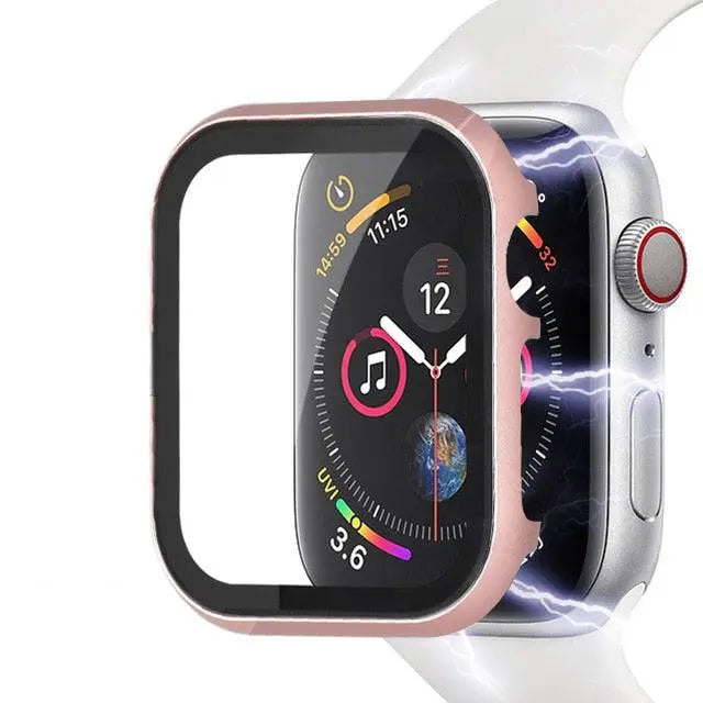 Protective Metal Bumper Frame for Apple Watch Series 7/8/9 – 41mm & 45mm Hard Shell Guard with Tempered Glass | Thomler