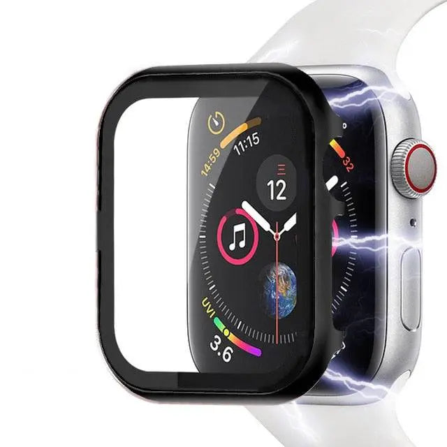 Protective Metal Bumper Frame for Apple Watch Series 7/8/9 – 41mm & 45mm Hard Shell Guard with Tempered Glass | Thomler