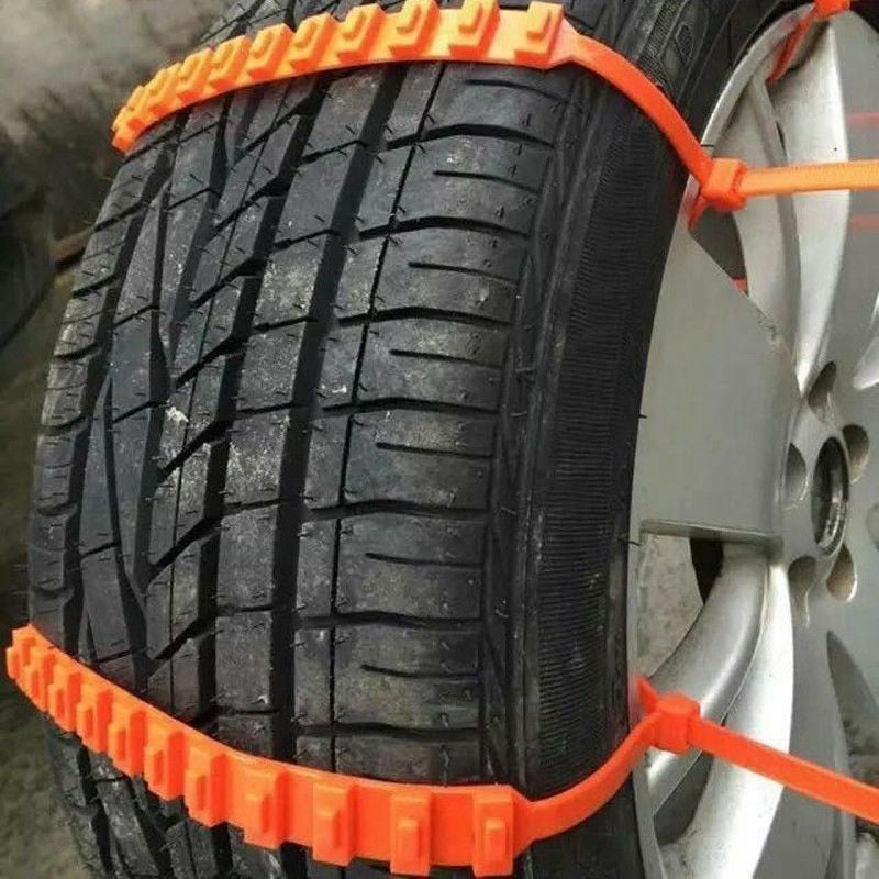 Emergency Tire Traction Straps for Snow, Ice & Mud – Universal Fit Anti-Slip Car Chains for Winter Driving | Thomler