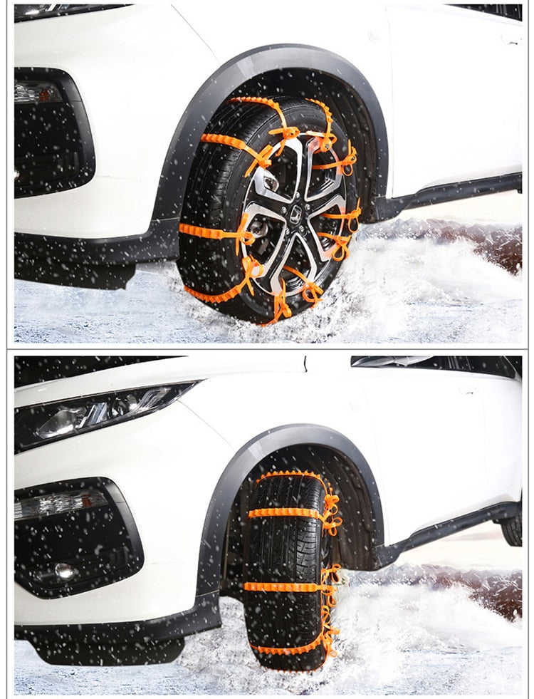 Emergency Tire Traction Straps for Snow, Ice & Mud – Universal Fit Anti-Slip Car Chains for Winter Driving | Thomler