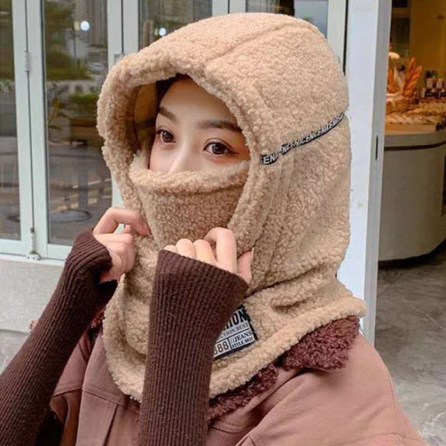 Insulated Winter Hood Hat with Visor – Fleece-Lined Stretch-Fit Beanie for Cold Weather | Thomler