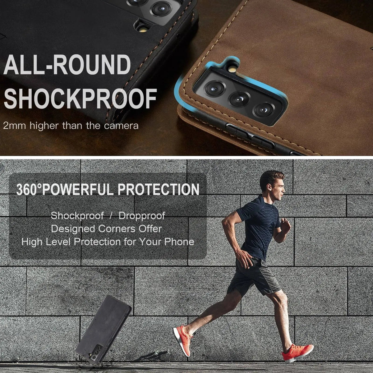 Leather Folio Phone Case with Card Slots – Samsung Galaxy S22, S22 Plus & S22 Ultra | Thomler