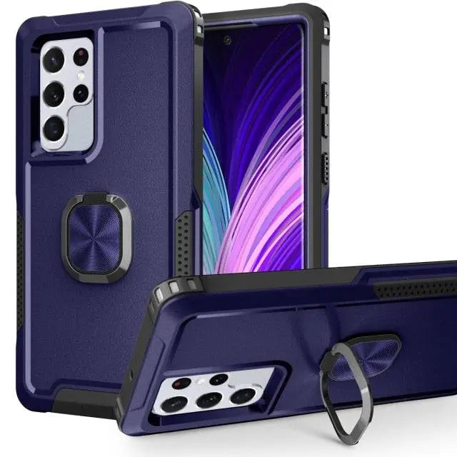 Rugged Armor Galaxy S22 Case with Kickstand – 360° Drop Protection, Shock-Absorbing Frame for S22, Plus & Ultra | Thomler