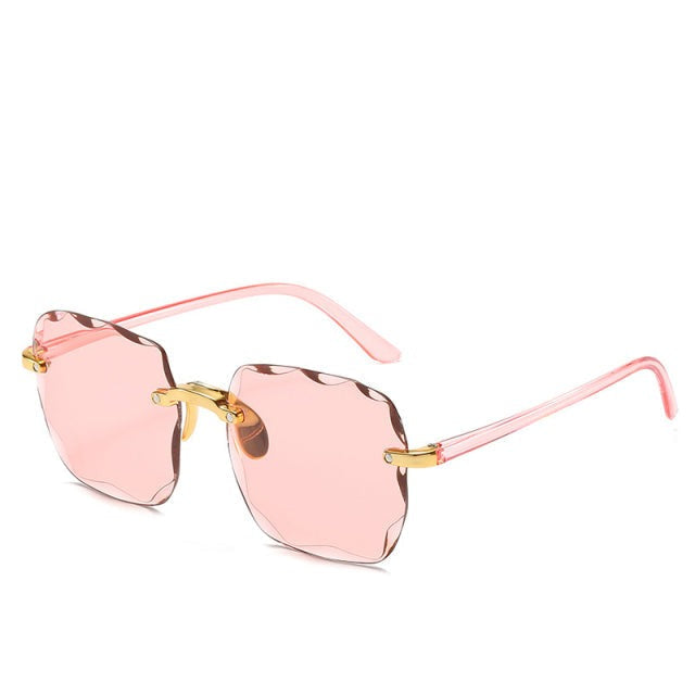 Rimless Rectangle Sunglasses with UV400 Protection – Lightweight Vintage Eyewear for Women & Men | Thomler