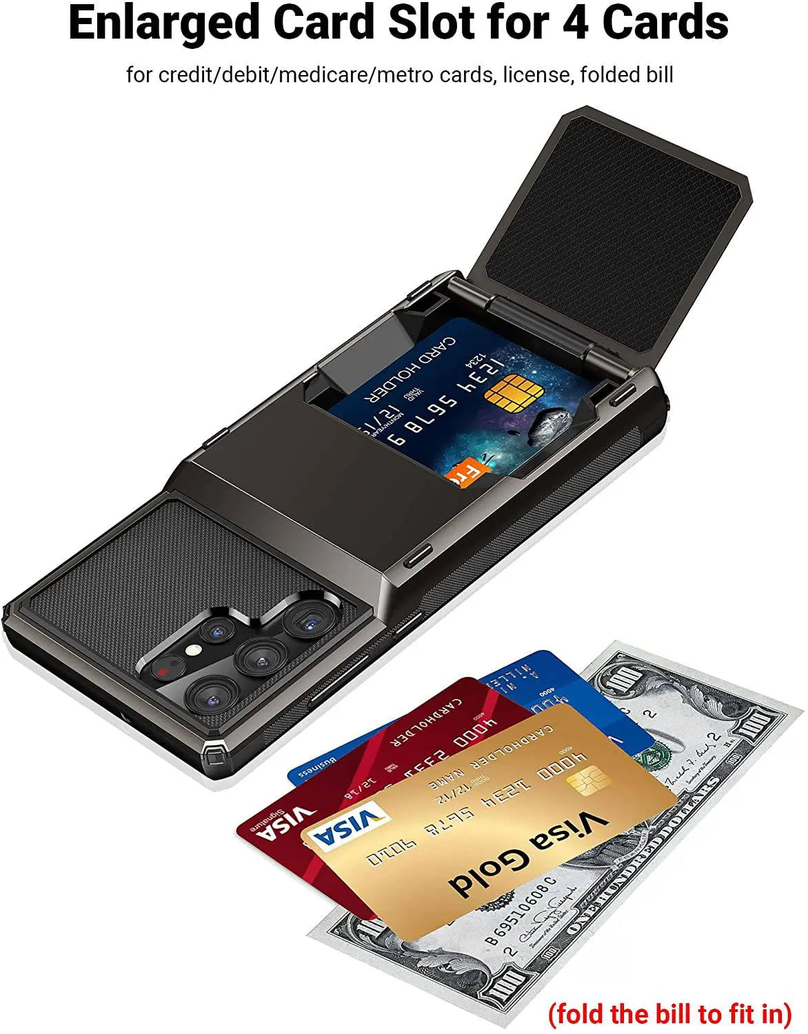 Rugged Drop-Guard Case with Card Slots for Samsung Galaxy S22 Series – Ultra, Plus & Standard Models | Thomler