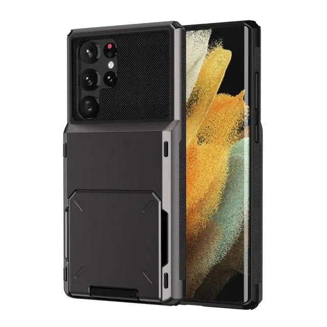 Rugged Drop-Guard Case with Card Slots for Samsung Galaxy S22 Series – Ultra, Plus & Standard Models | Thomler