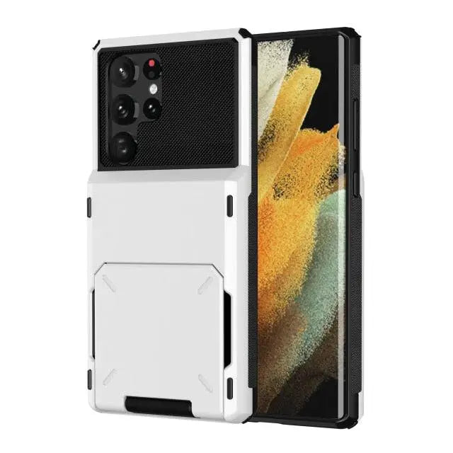 Rugged Drop-Guard Case with Card Slots for Samsung Galaxy S22 Series – Ultra, Plus & Standard Models | Thomler