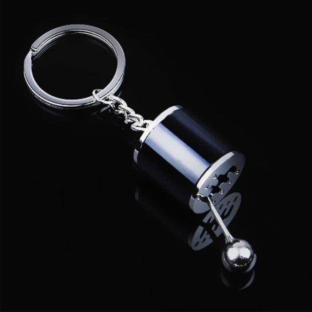 Metal Gear Shift Keychain with Moving Shifter for Car Enthusiasts | Manual Transmission Key Ring Accessory for Men & Women | Automotive Gift | Thomler