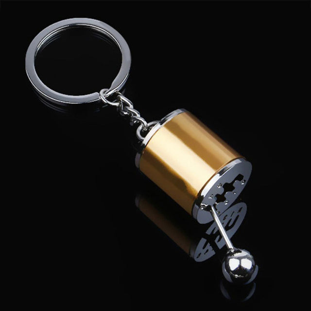 Metal Gear Shift Keychain with Moving Shifter for Car Enthusiasts | Manual Transmission Key Ring Accessory for Men & Women | Automotive Gift | Thomler