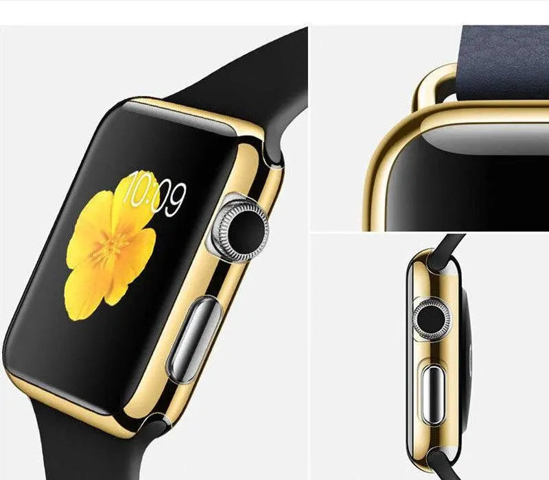 Snap-On Guard with Tempered Glass Screen Shield for Apple Watch Series 1-6 – 38mm, 40mm, 42mm, 44mm Full Body Protection Case | Thomler