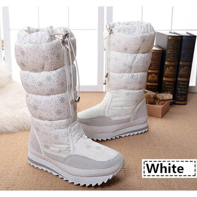 Women's Insulated Waterproof Winter Boots – Mid-Calf Snow Boots with Fleece Lining, Round Toe & Side Zipper for Cold Weather | Thomler