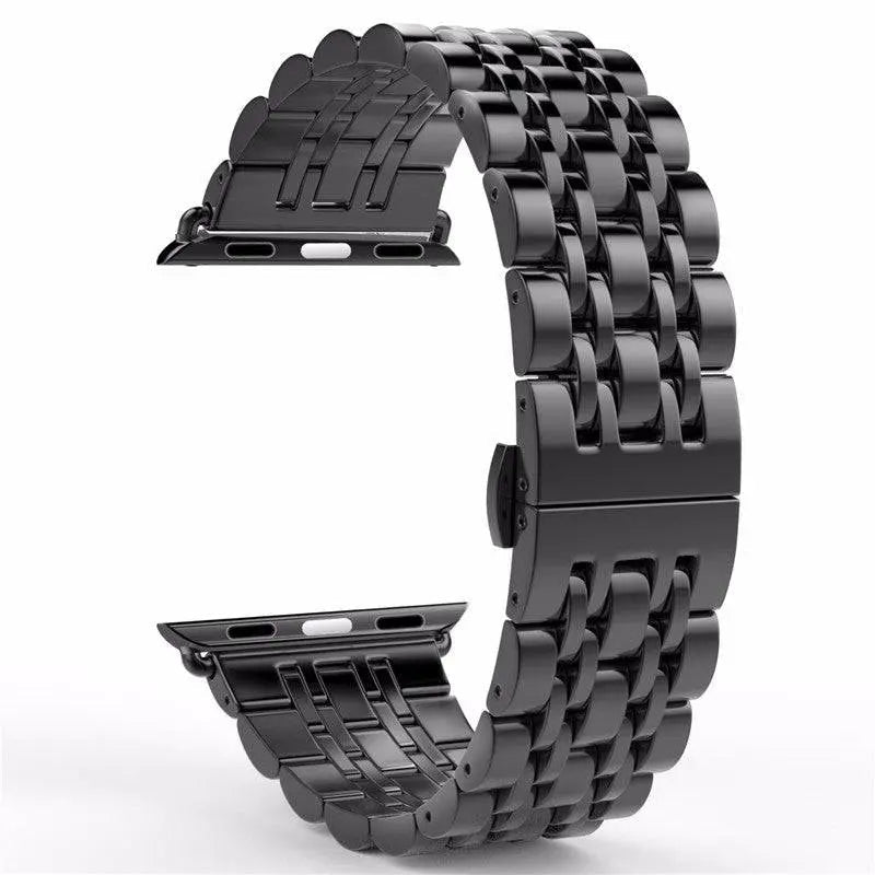 Premium Metal Three-Row Chain Watch Strap – 38mm–49mm Sizes, 4 Finishes – Compatible with Latest & Legacy Apple Watches | Thomler