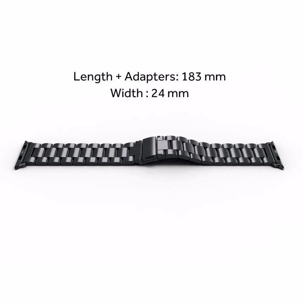Precision Stainless Steel Link Bracelet for Apple Watch – 38mm to 49mm Connector Fit – Adjustable Wrist Band with Butterfly Clasp for | Thomler