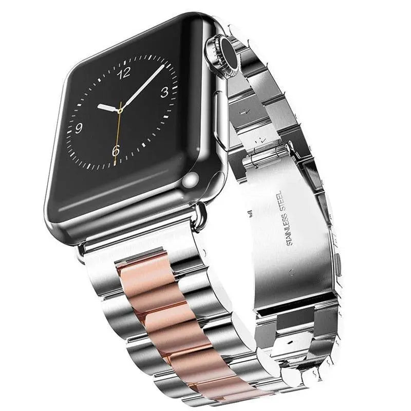 Precision Stainless Steel Link Bracelet for Apple Watch – 38mm to 49mm Connector Fit – Adjustable Wrist Band with Butterfly Clasp for | Thomler