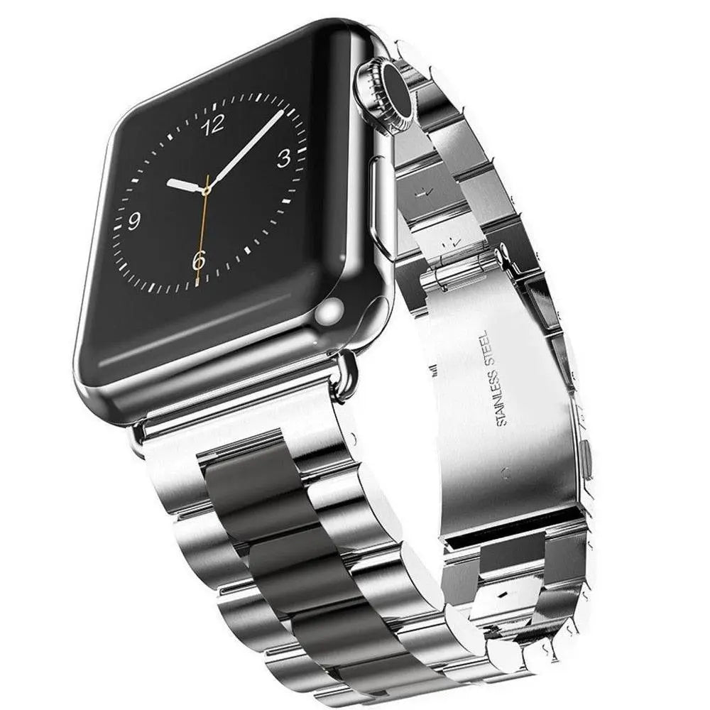Precision Stainless Steel Link Bracelet for Apple Watch – 38mm to 49mm Connector Fit – Adjustable Wrist Band with Butterfly Clasp for | Thomler