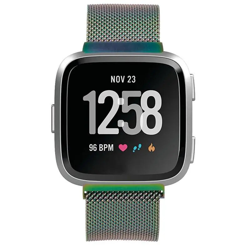 Milanese Loop Wristband for Fitbit Versa – Adjustable Stainless Steel Mesh Strap with Magnetic Closure | Thomler