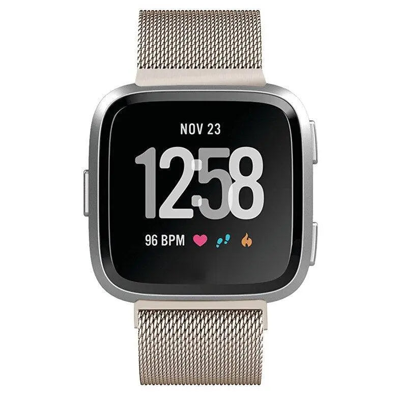Milanese Loop Wristband for Fitbit Versa – Adjustable Stainless Steel Mesh Strap with Magnetic Closure | Thomler