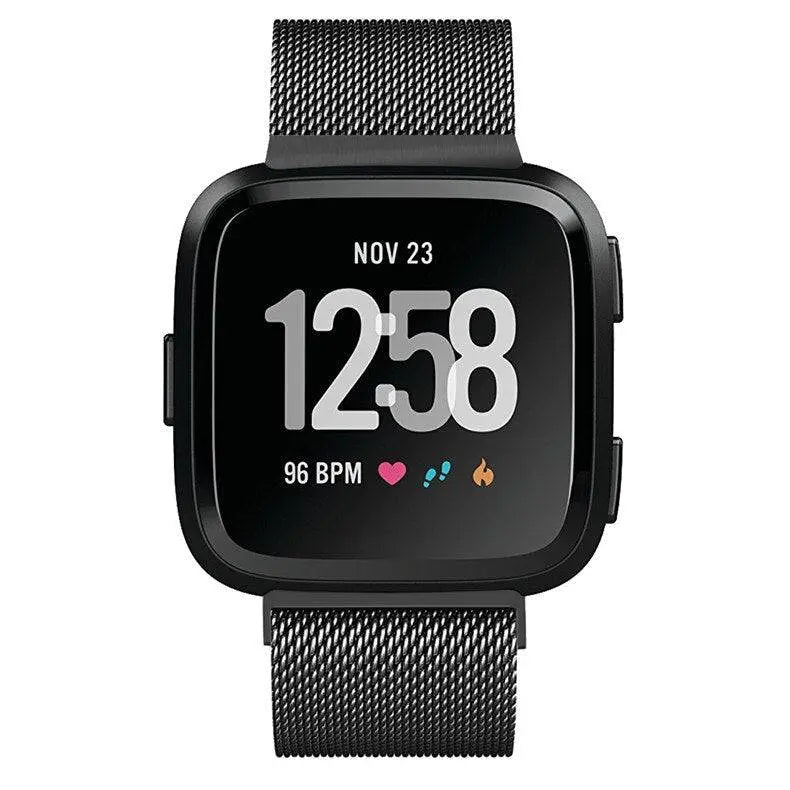 Milanese Loop Wristband for Fitbit Versa – Adjustable Stainless Steel Mesh Strap with Magnetic Closure | Thomler