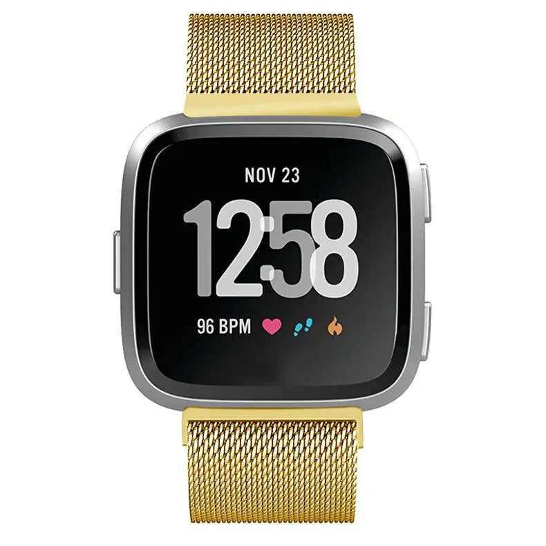 Milanese Loop Wristband for Fitbit Versa – Adjustable Stainless Steel Mesh Strap with Magnetic Closure | Thomler