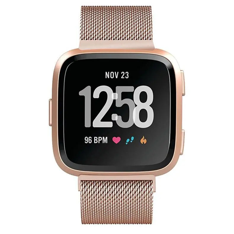 Milanese Loop Wristband for Fitbit Versa – Adjustable Stainless Steel Mesh Strap with Magnetic Closure | Thomler