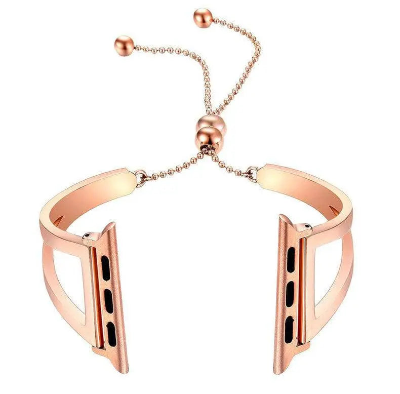 Jewelry-Style Cuff Bracelet Strap for Apple Watch 42mm & 38mm – Dressy Metal Link Band for Women | Thomler