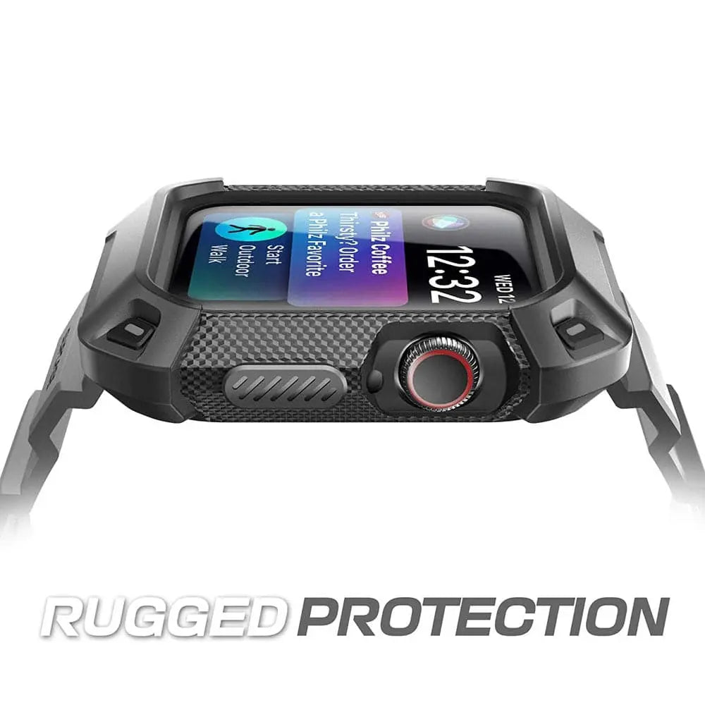 Protective Sport Strap with Bumper Case for Apple Watch – Rugged Wristband with Shock-Absorbing Frame – Compatible with 38/40/41/42mm and | Thomler