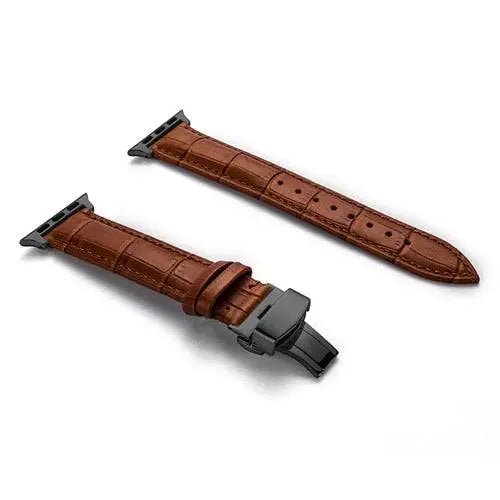 Full-Grain Leather Replacement Wristband for 38–46mm Smart Watches – Buckle Closure, Multiple Finishes | Thomler