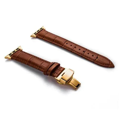 Full-Grain Leather Replacement Wristband for 38–46mm Smart Watches – Buckle Closure, Multiple Finishes | Thomler