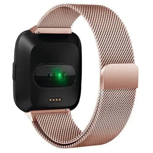 Milanese Loop Wristband for Fitbit Versa – Adjustable Stainless Steel Mesh Strap with Magnetic Closure | Thomler