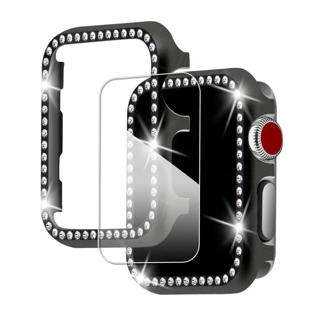 Embellished Metal Watch Case & Bracelet-Style Band Bundle for Apple Watch 38-44mm | Thomler